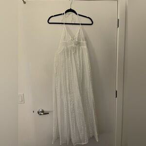 White Textured Maxi Dress